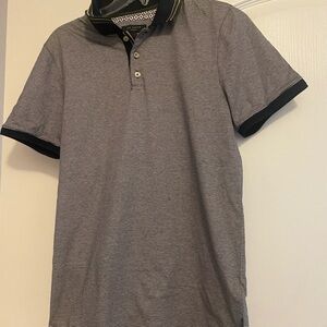 Ted Baker Men's Black Striped Polo Shirt